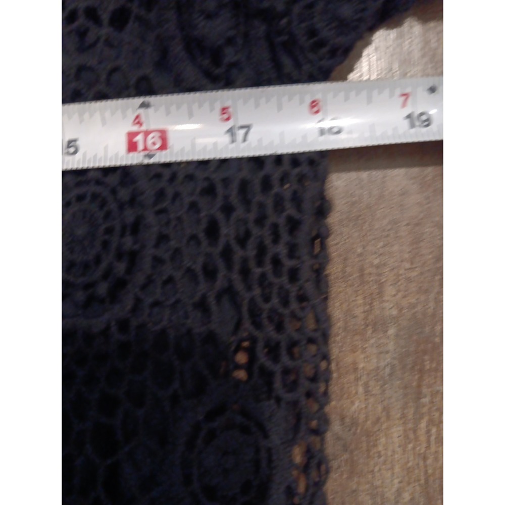 Zara Crochet Mini Dress Floral Black Retro Y2k - Picture 8 of 13